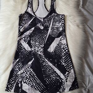 lululemon athletica Black and White Patterned Tank Top